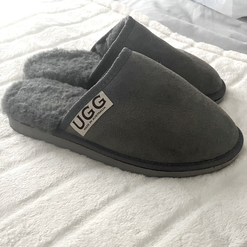 UGG suede fur lined slippers